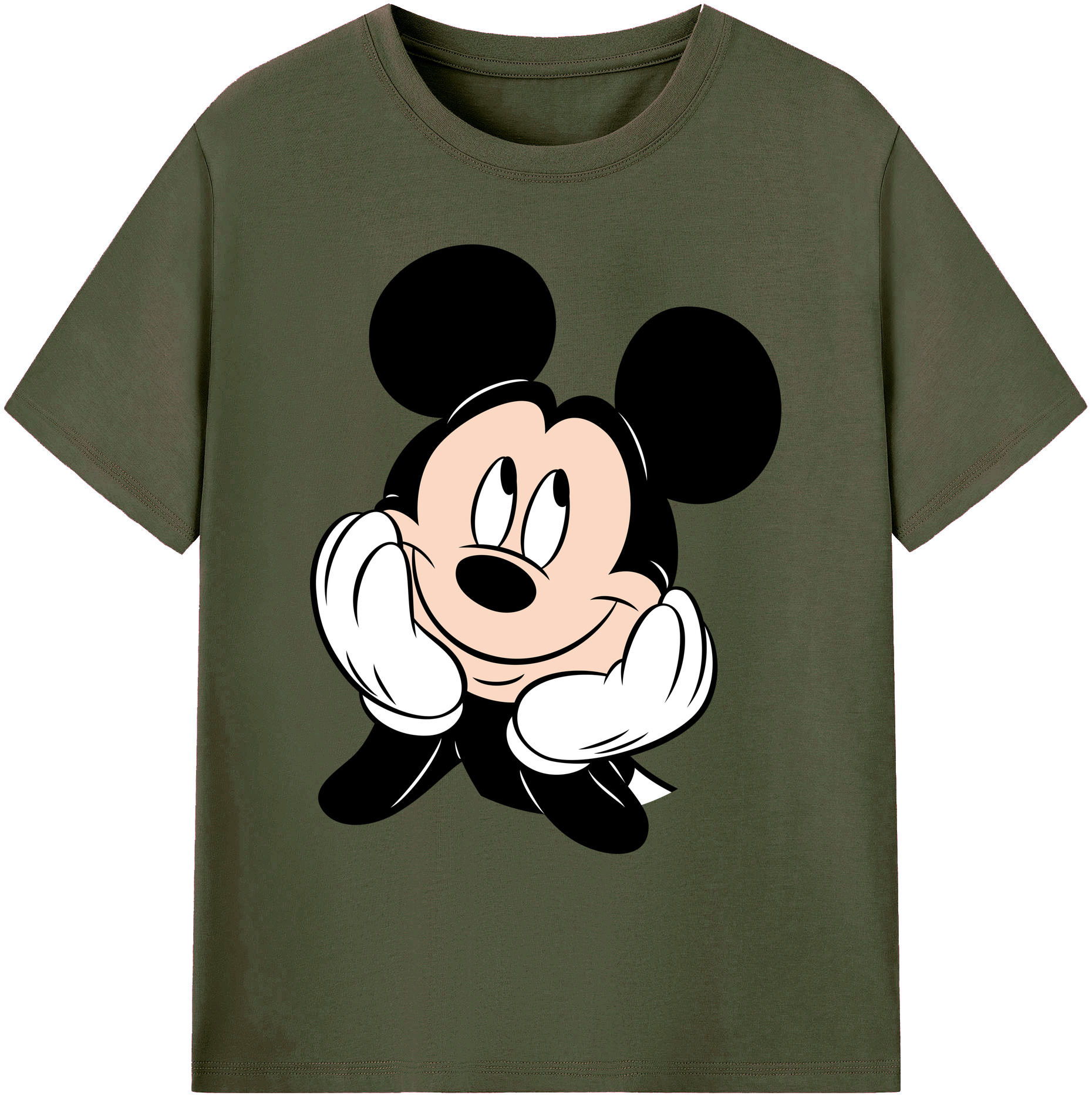 ミッキーマウス Mickey Mouse 綿100％ メンズ半袖Tシャツ｜肌触りやわらか＆通気性